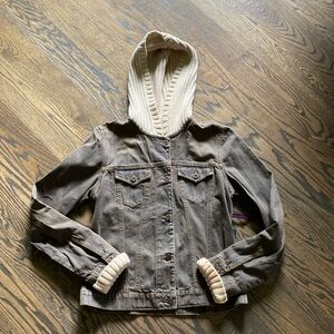 Y2K Jean Jacket with Sweater Details